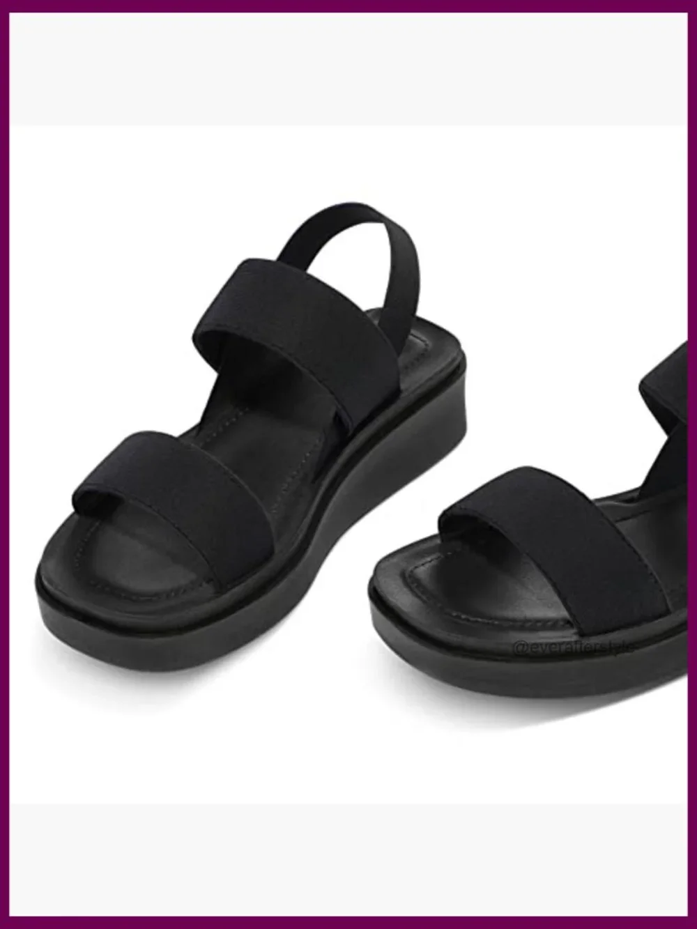 Women's Platform Wedges Sandals Slingback Low Wedges Walking Sandals